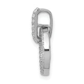 10k White Gold 1/4ct. Diamond Double Circle Dangle Pendant